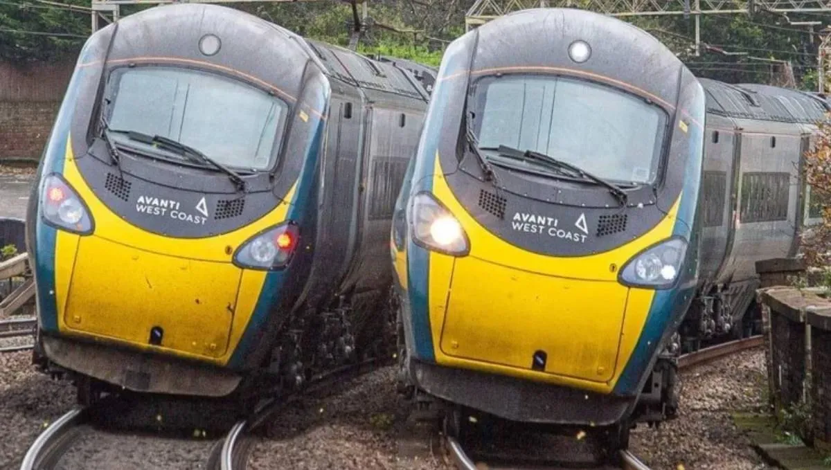 Two Avanti trains on tracks