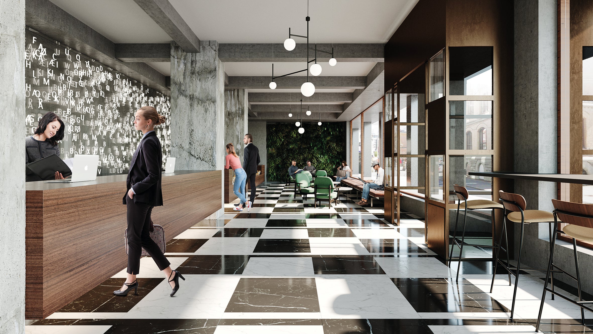 Resepsjonen i dentsu house 