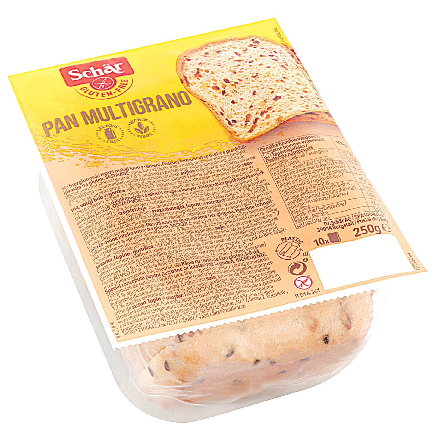 SCHAR GLUTÉNMENTES MAGVAS KENYÉR 250G
