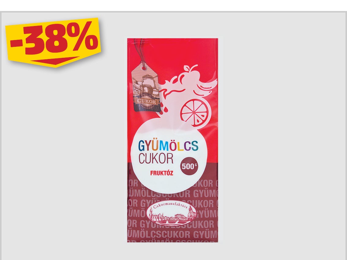 FRUKTÓZ GYÜMÖLCSCUKOR 500G, 1 299 Ft helyett 799 Ft