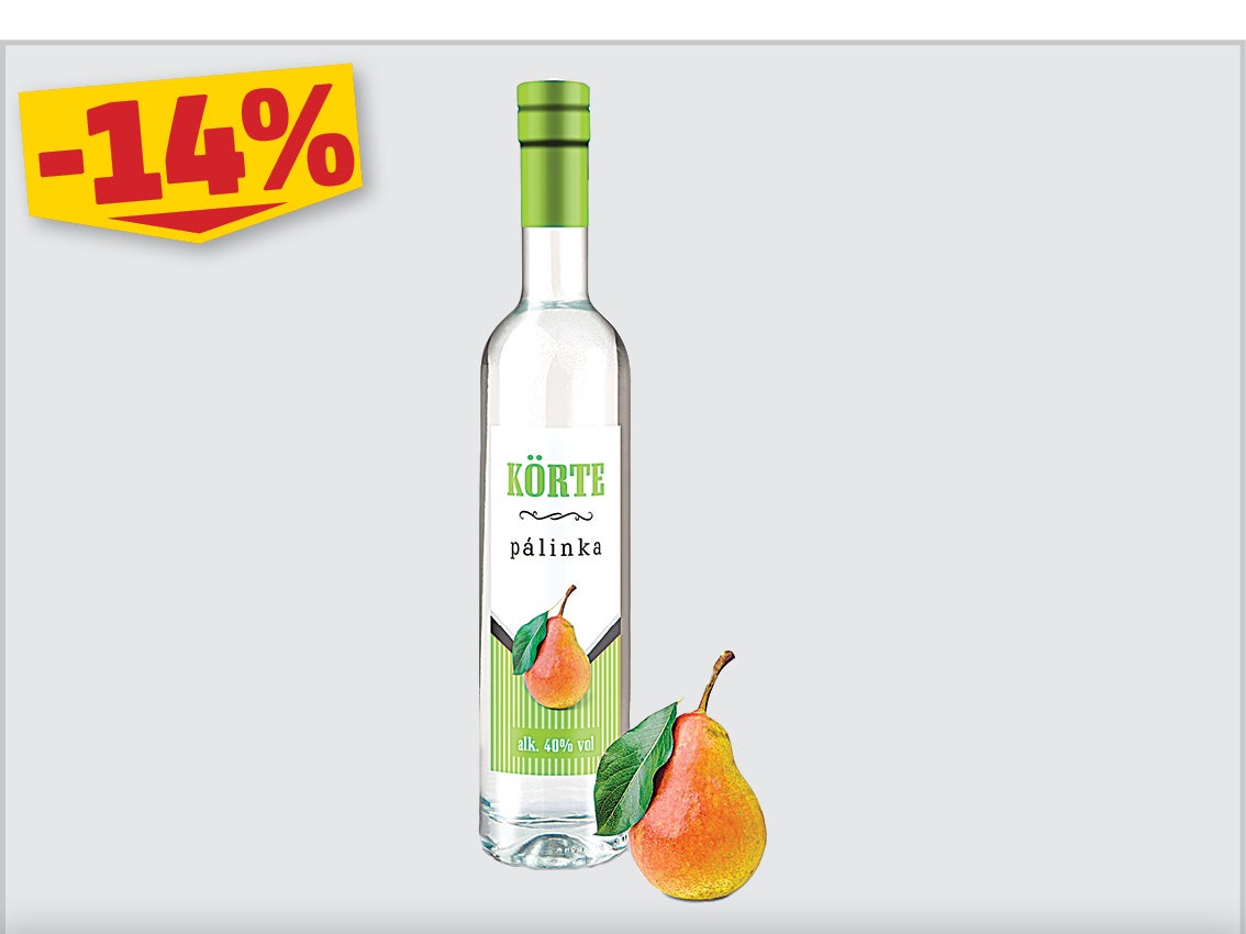 KÖRTE PÁLINKA 40% 0,5L, 4 549 Ft helyett 3 899 Ft
