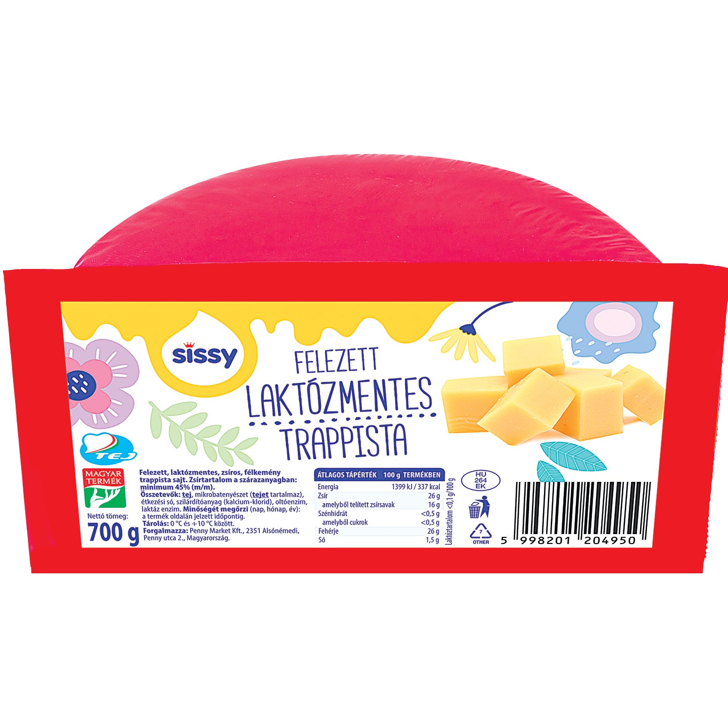 SISSY LAKTÓZMENTES TRAPPISTA 700G