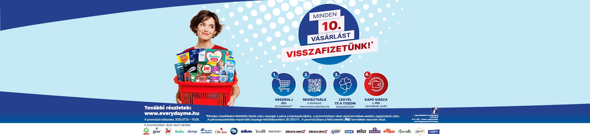 Minden 10. vásárlást visszafizetünk! Procter nyereményjáték