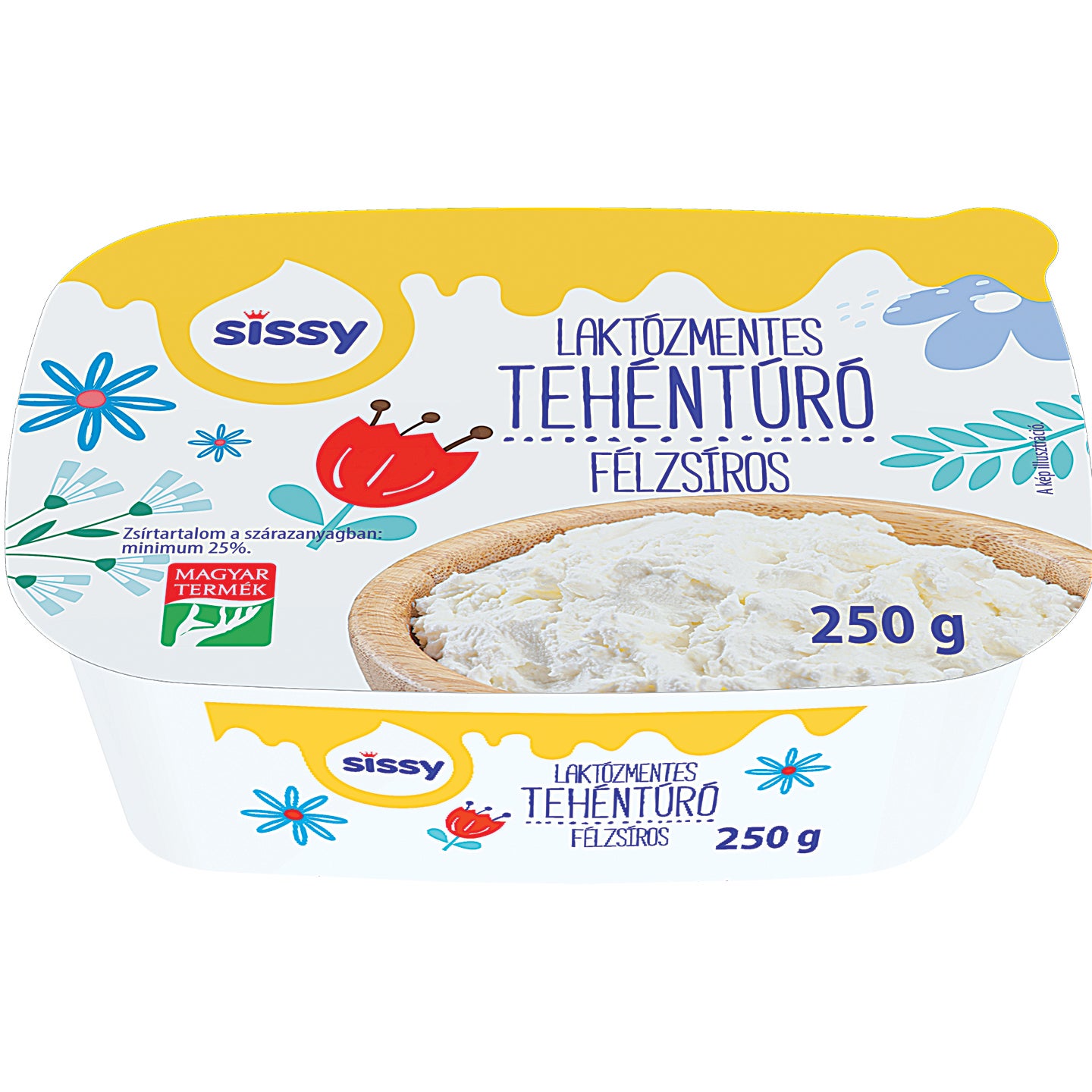 SISSY LAKTÓZMENTES FÉLZSÍROS TÚRÓ 250G