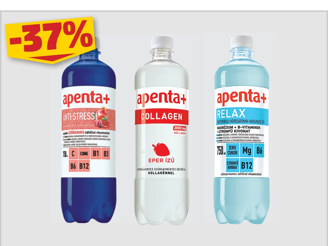 APENTA 0,75L, többféle, 399 Ft helyett 249 Ft