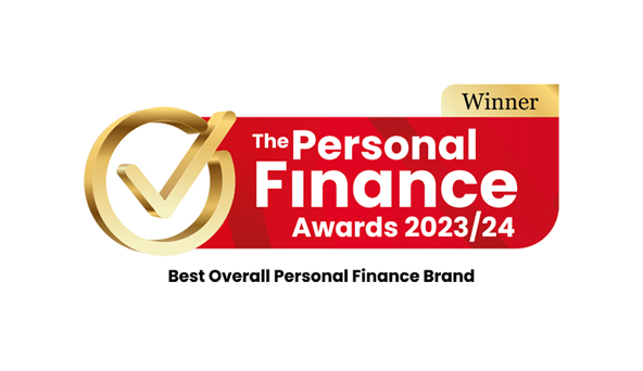Logo for personal finance awards 2023/2024 best overall personal finance brand
