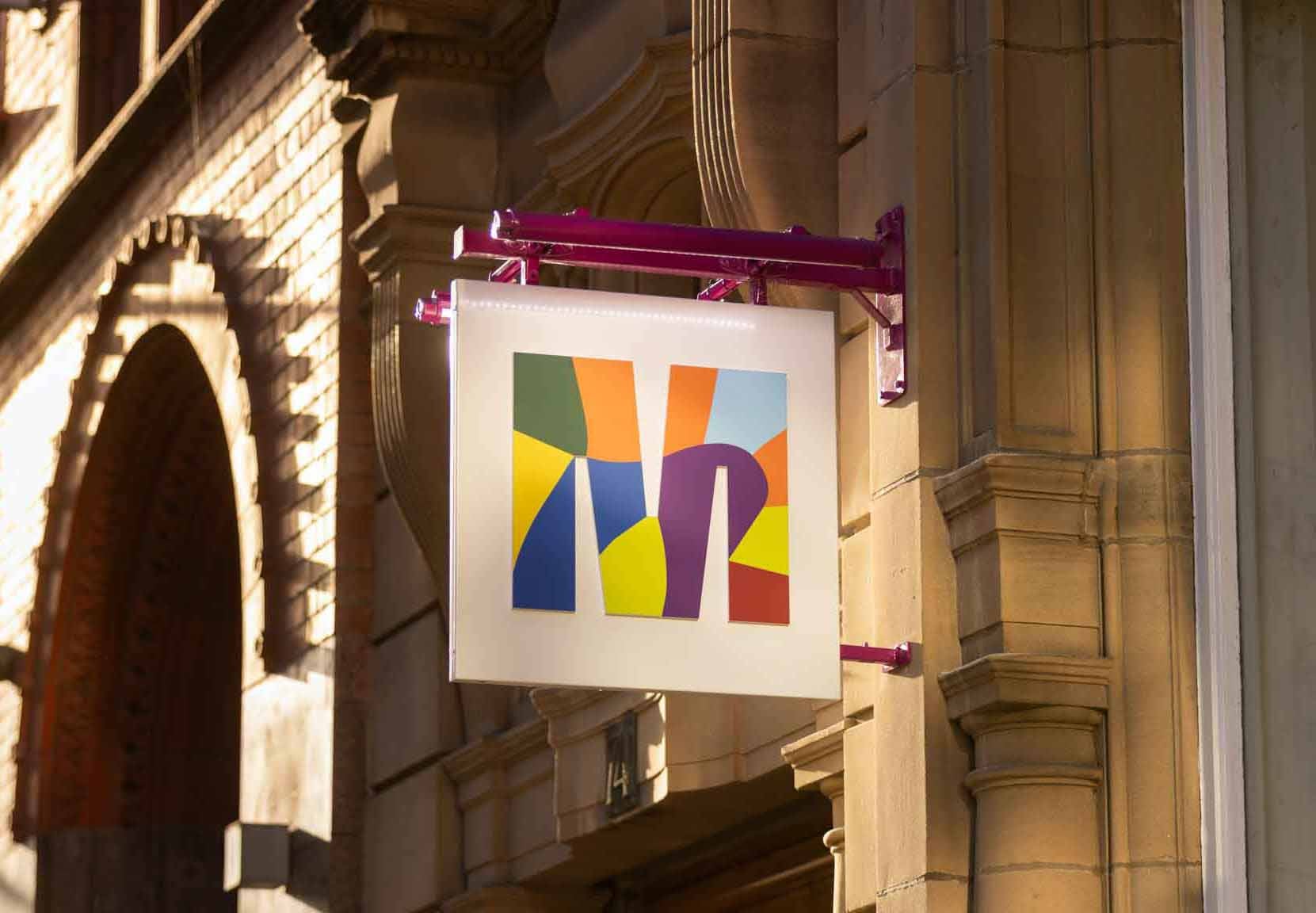 Photo of the Manchester Building Society sign outside the branch. 