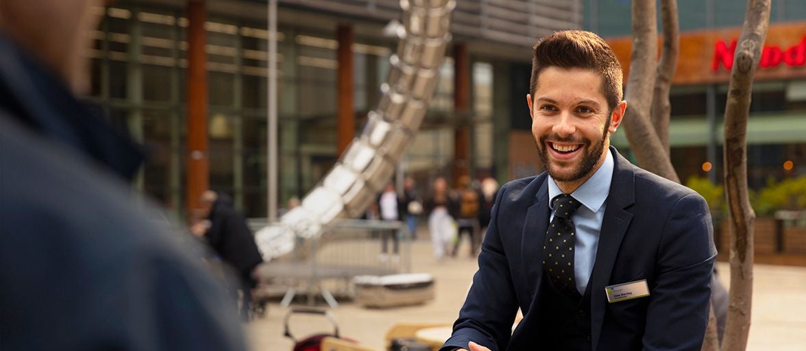 Dale Barclay sat outside in Gateshead