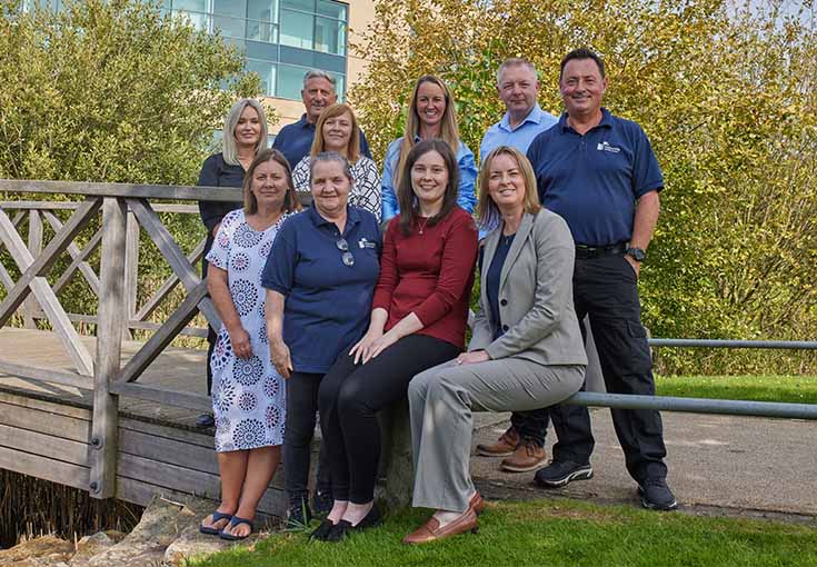A group of people posing for a photo.