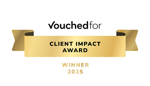 VouchedFor Client Impact Award Winner 2025 logo