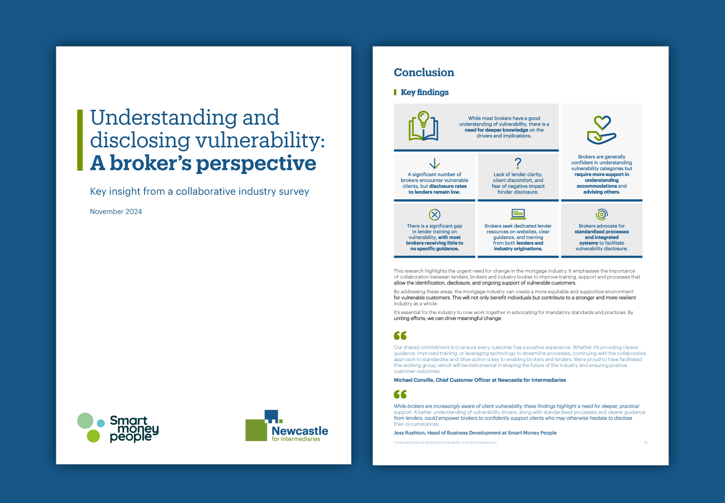 A preview of the pages of a report 'Understanding and disclosing vulnerability: a broker's perspective'