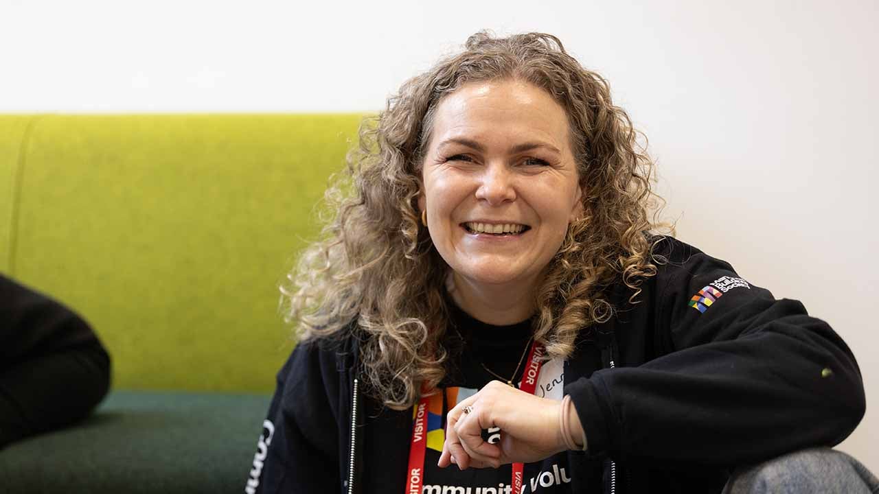 A Manchester Building Society colleague volunteering in the community. 