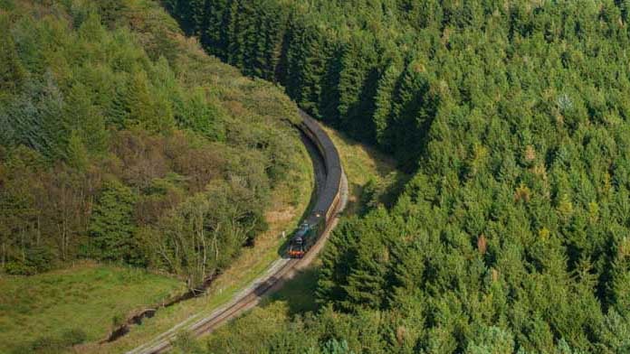 A steam train going from Whitby to Pickering.