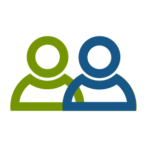 Icon of two people side by side