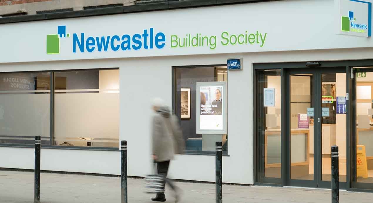 Exterior of Newcastle Building Society's Hartlepool branch. 
