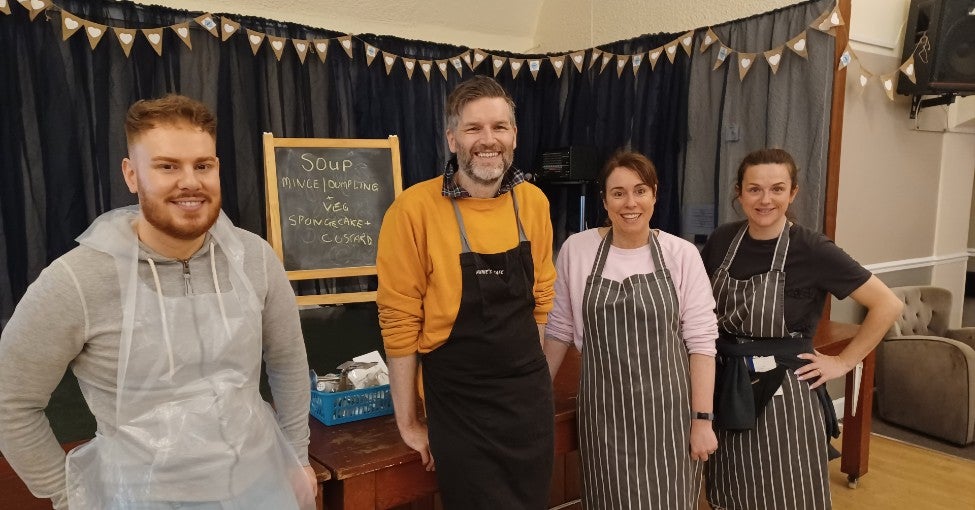 Group comms at St Vincent's, helping at their weekly lunch club 