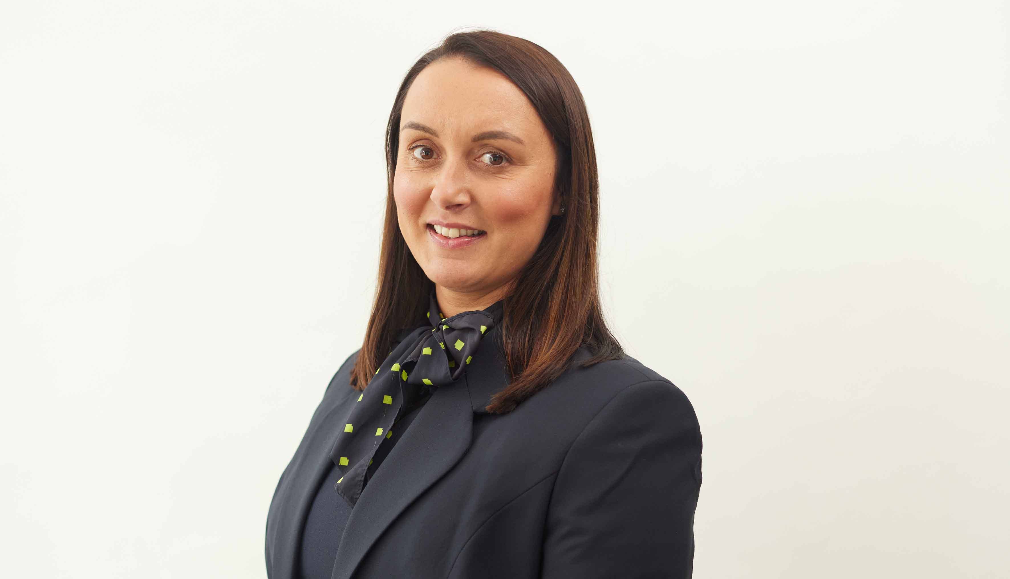 Sunderland's Branch Manager, Donna, smiling with a white background. 