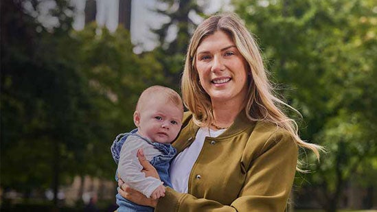 One of our members with her baby