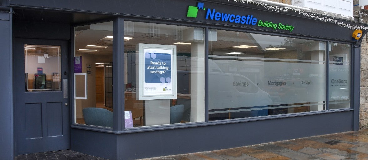 Exterior of Newcastle Building Society Pickering branch