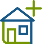House icon with a plus sign
