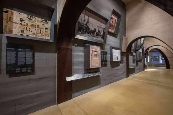 Il percorso espositivo nel Monumento alla Vittoria. Foto Seehauser