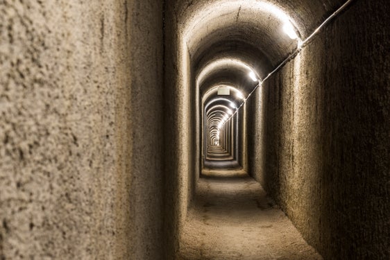 Gampen Bunker, Tunnel. Foto Hannes Niederkofler