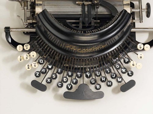 Schreibmaschine Franklin. Foto Augustin Ochsenreiter