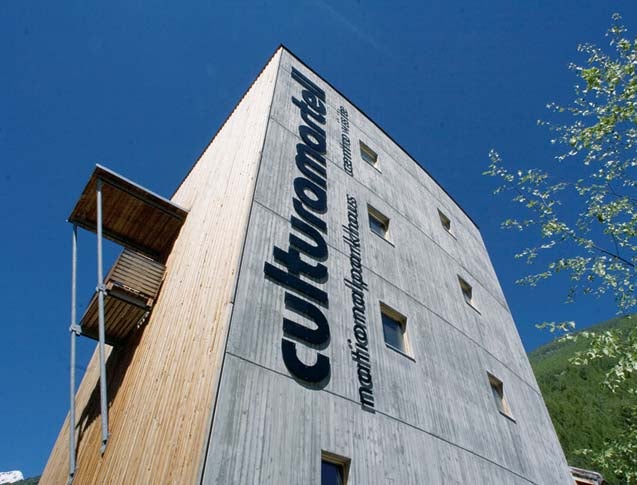 Centro visite culturamartell, esterno. Foto Parco Nazionale dello Stelvio