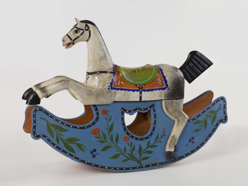 Cavallo a dondolo. Foto Museum Gherdëina