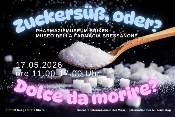 Il manifesto della Giornata internazionale 2026 al Museo della Farmacia. Foto CC0 Marco Verch, elaborazione Museo della Farmacia di Bressanone