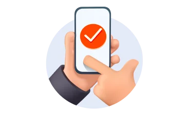 A hand holding a phone