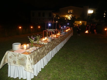 Abschlussdinner 2023- Dessert im Freien. Foto: FS Tisens