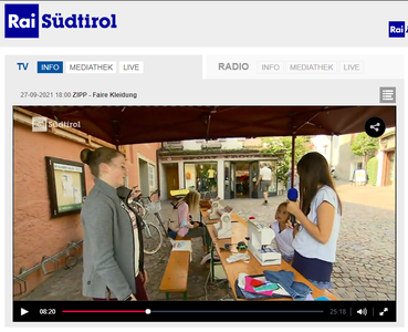 Zipp - Faire Kleidung Flickwerkstatt Klausen. Foto: Rai Südtirol