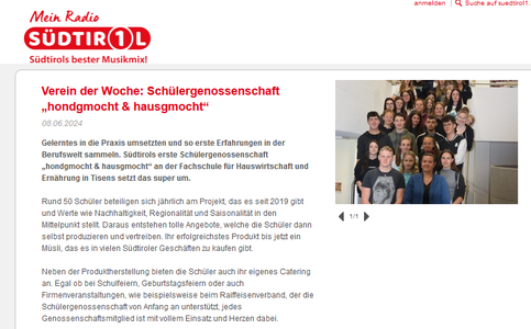 Beitrag auf Südtirol1 