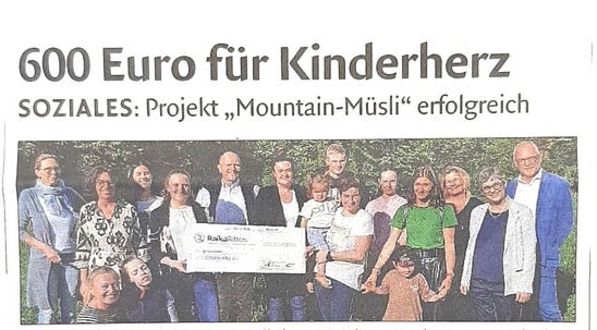 Scheckübergabe "Kinderherz". Foto: Florian Mair