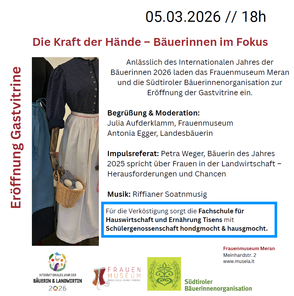 Gastvitrine Frauenmuseum Meran