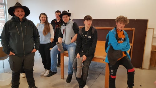 Workshop Filzen an der Winterschule Ulten. Fotos: FS Tisens