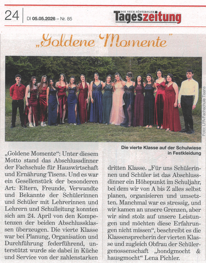 Beitrag in der Neuen Südtiroler Tageszeitung