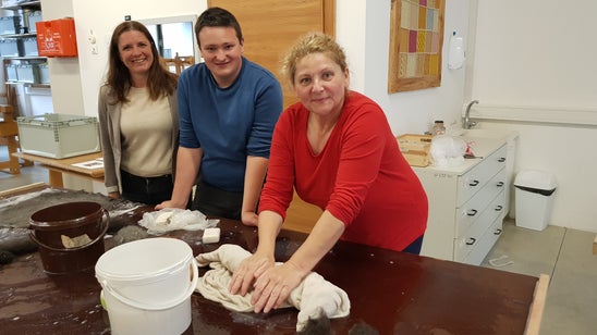 Workshop Filzen an der Winterschule Ulten. Fotos: FS Tisens