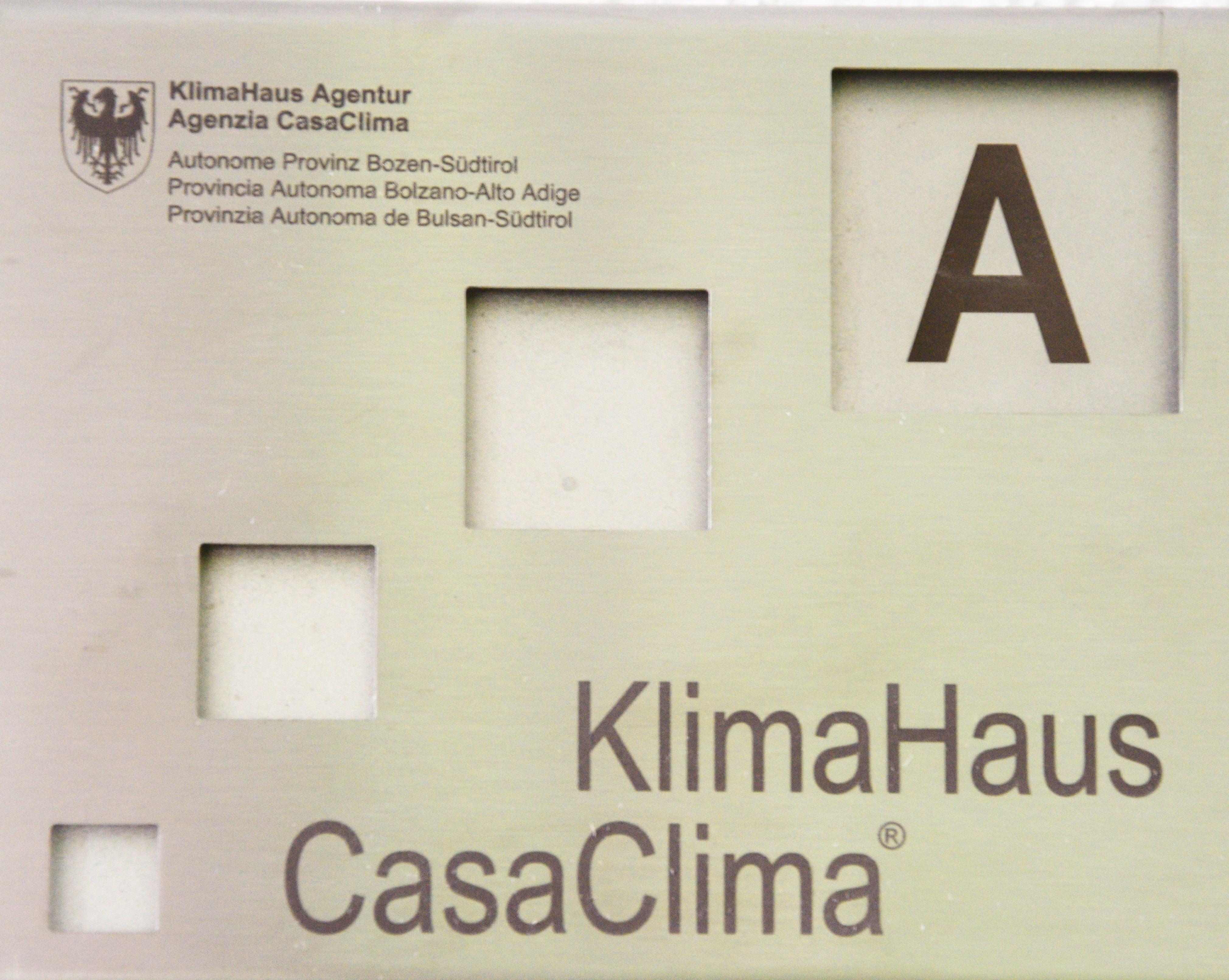 Plakette KlimaHaus A