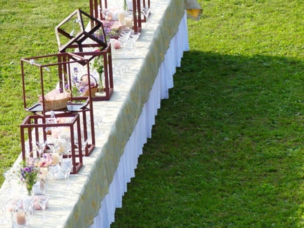 Abschlussdinner 2023- Aperitif im Freien. Foto: FS Tisens