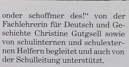 Preisverleihung des Wettbewerbs politische Bildung. Foto: FS Tisens