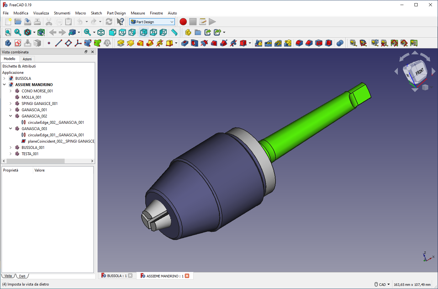 Progetto mandrino per tornio / trapano