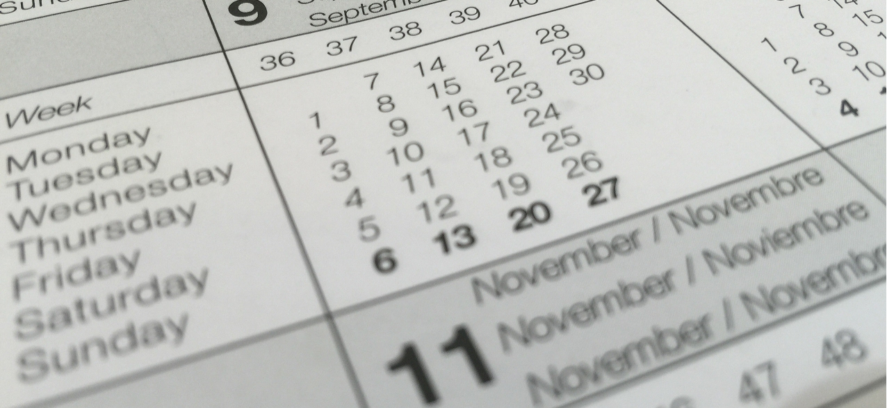 Immagine di un calendario