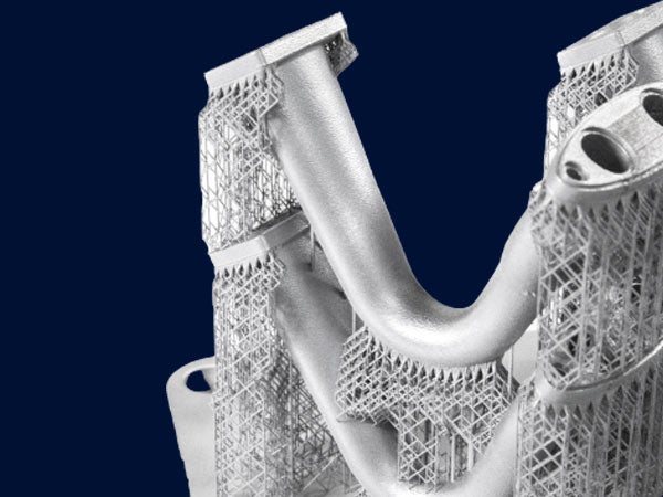 Metal 3D-printed parts separated with thin support structures