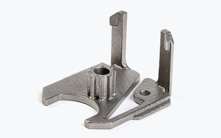Lufthansa's metal 3D-printed titanium latch, designed for a roller coupler onboard various Airbus planes.