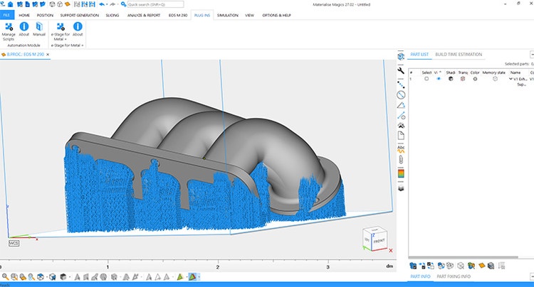 Materialise e-Stage for Metal | Magics Support Generation Module