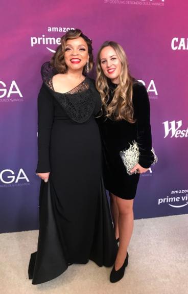Ruth Carter and Julia Koerner posing at the Oscars