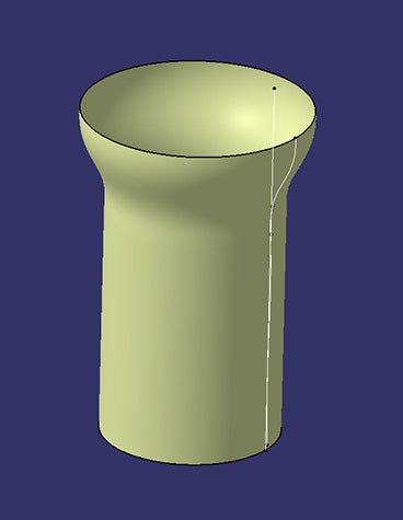 Part of the CAD design of the new muffler coupler.