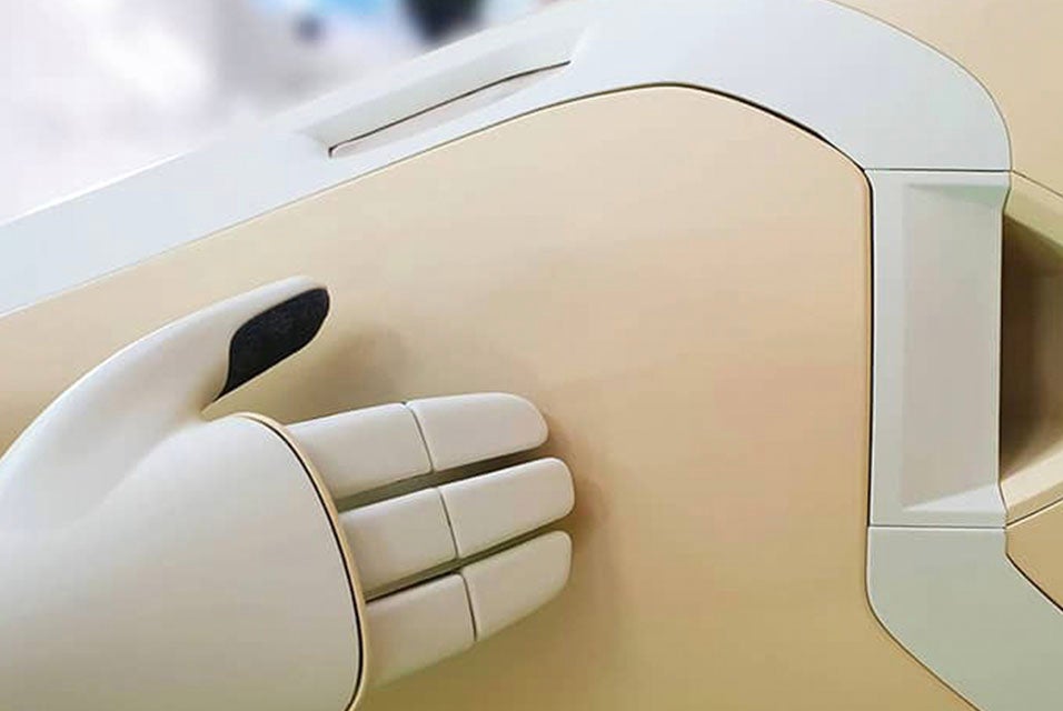 Close-up of details on ARI&#x27;s 3D-printed housing